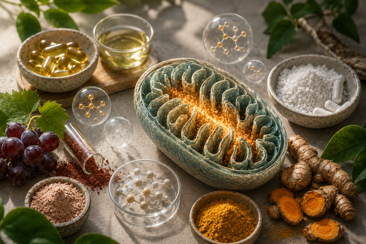 Nutrientes com evidência para a função mitocondrial: o que vale a pena saber
